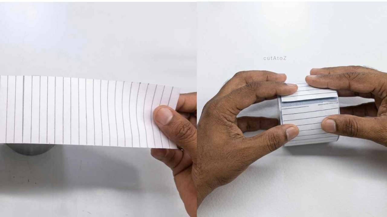 Applying the light design template to the PVC pipe