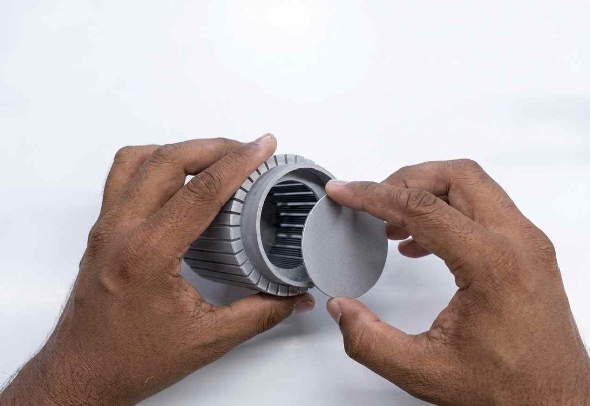 Fitting a 2-inch PVC sheet circle on the back of the light